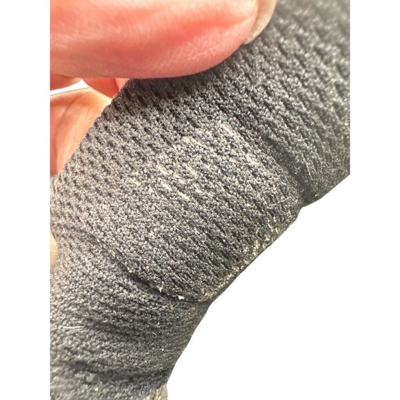 Coach Size 6 Black Monogram Sneakers Mesh Leather Trim Lace-Up Casual Shoes - Picture 12 of 12